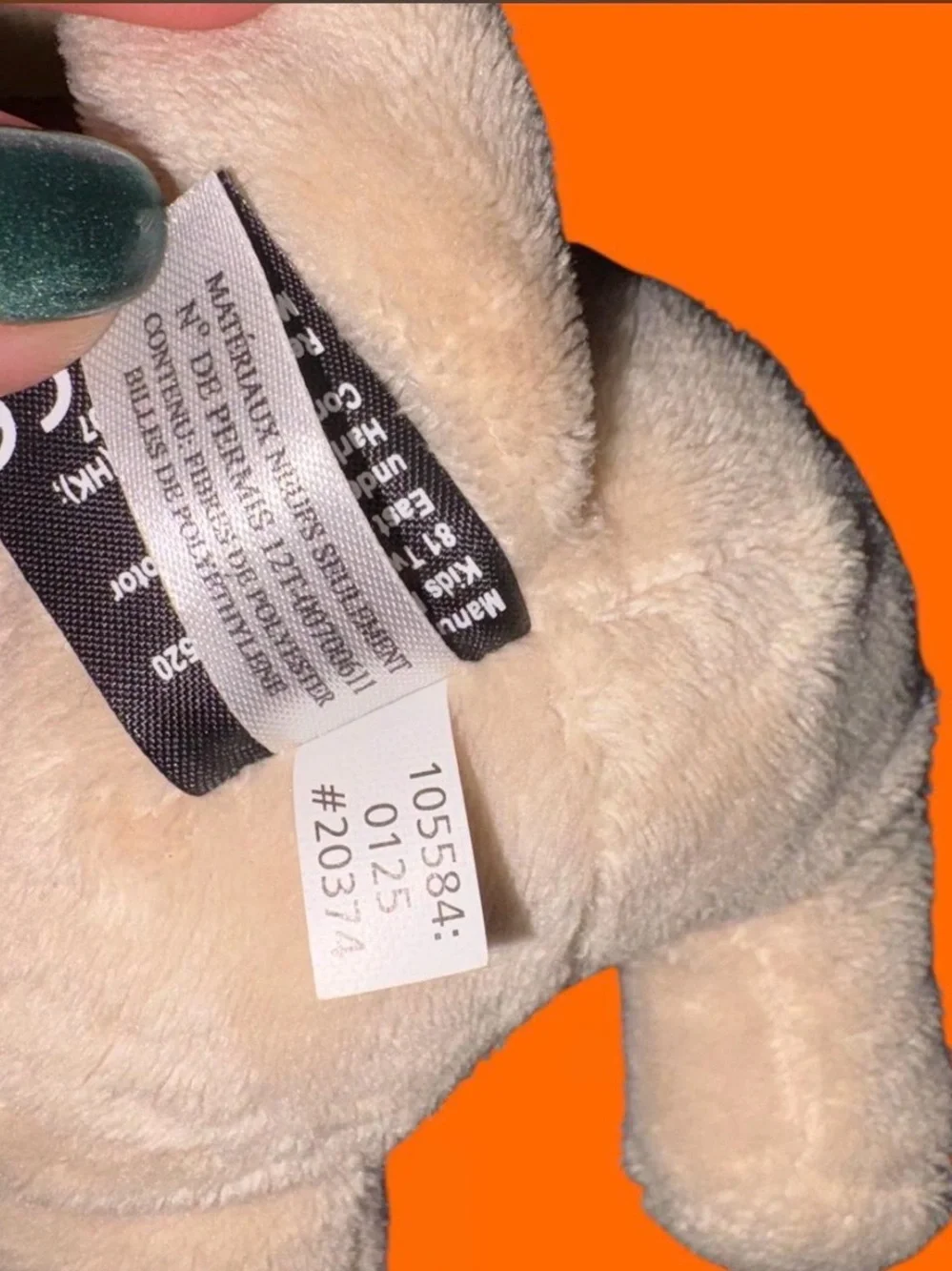 Harley-Davidson Cream Plush Puppy with Black Bandana